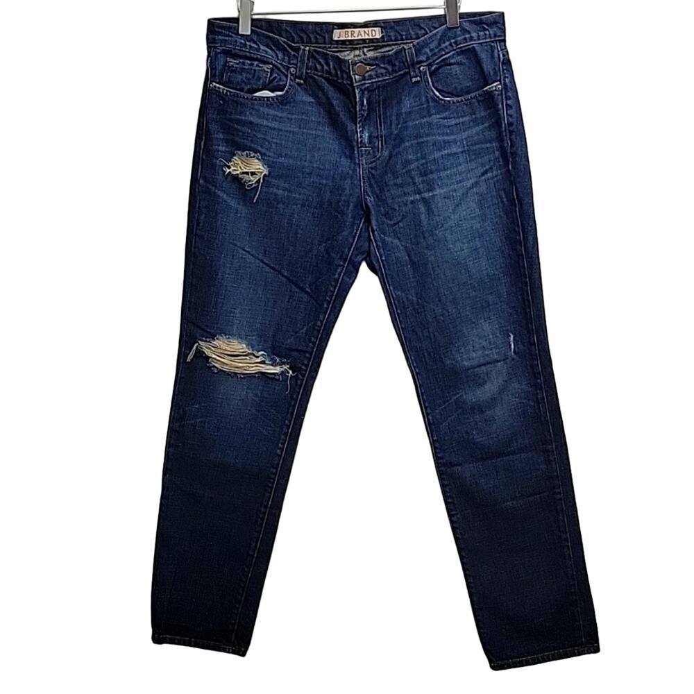 J. Brand Made in USA Distressed Aidan 5 Pocket Straight Leg Jeans Size 34" x 29"
